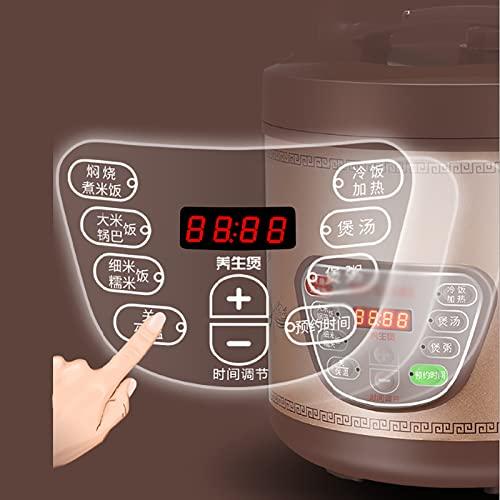 YJYLYHY Rice Cooker&Stew Pot 4/5/6L Large Capacity Terracotta Natural Baked Glaze Non-Stick Liner For Family Dormitory For 1~12 People cooker rice (Size : 6l)