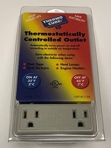 Thermo Cube Thermo Cube Model TC-3: Thermostatically Controlled Outlet - On at 35-Degrees/Off at 45-Degrees