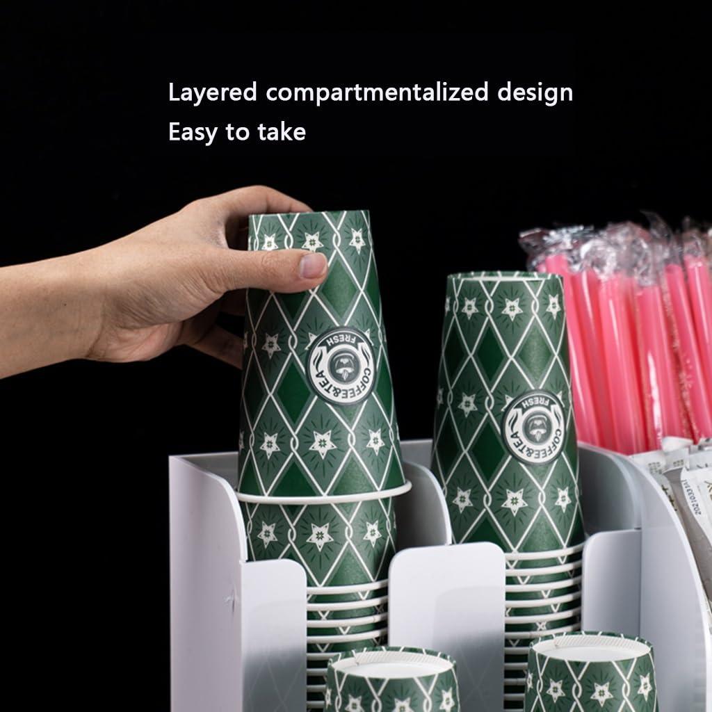 SBOJI SBOJI Coffee Station Organizer Set, Acrylic Coffee Bar Organizer for Counter, Coffee Condiment and Cup Storage Organizer