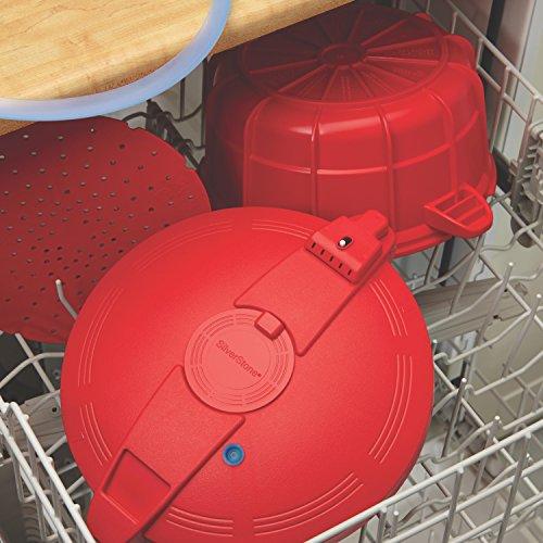 SilverStone SilverStone 51388 Microwave BPA Free Microwave Pressure Cooker - 3.4 Quart, Red