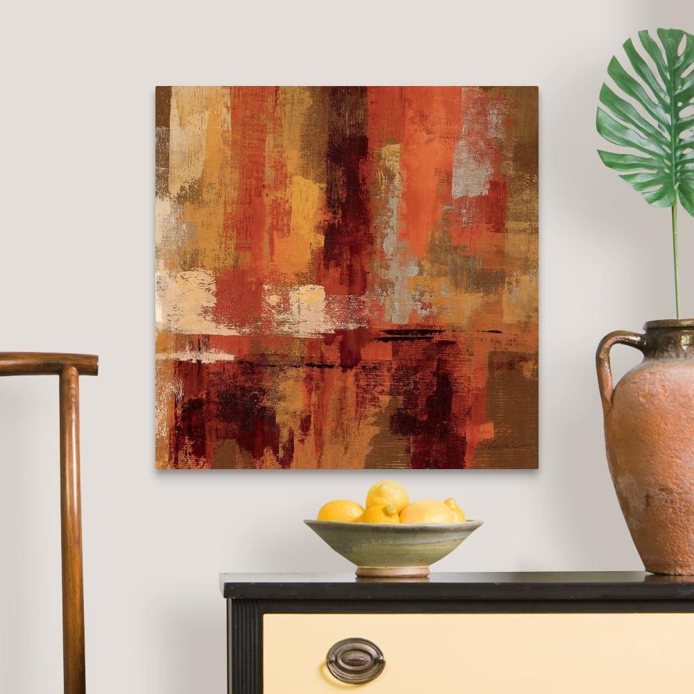 CANVAS ON DEMAND CANVAS ON DEMAND Castanets Square II Canvas Wall Art Print by Silvia Vassileva, Abstract, Home Decor, Modern Artwork, 24" x24in