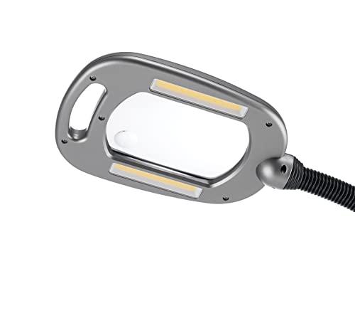 LIGHT IT! LIGHT IT! By Fulcrum, 20072-401 MultiFlex LED Floor Magnifier Lamp, Silver, Single pack