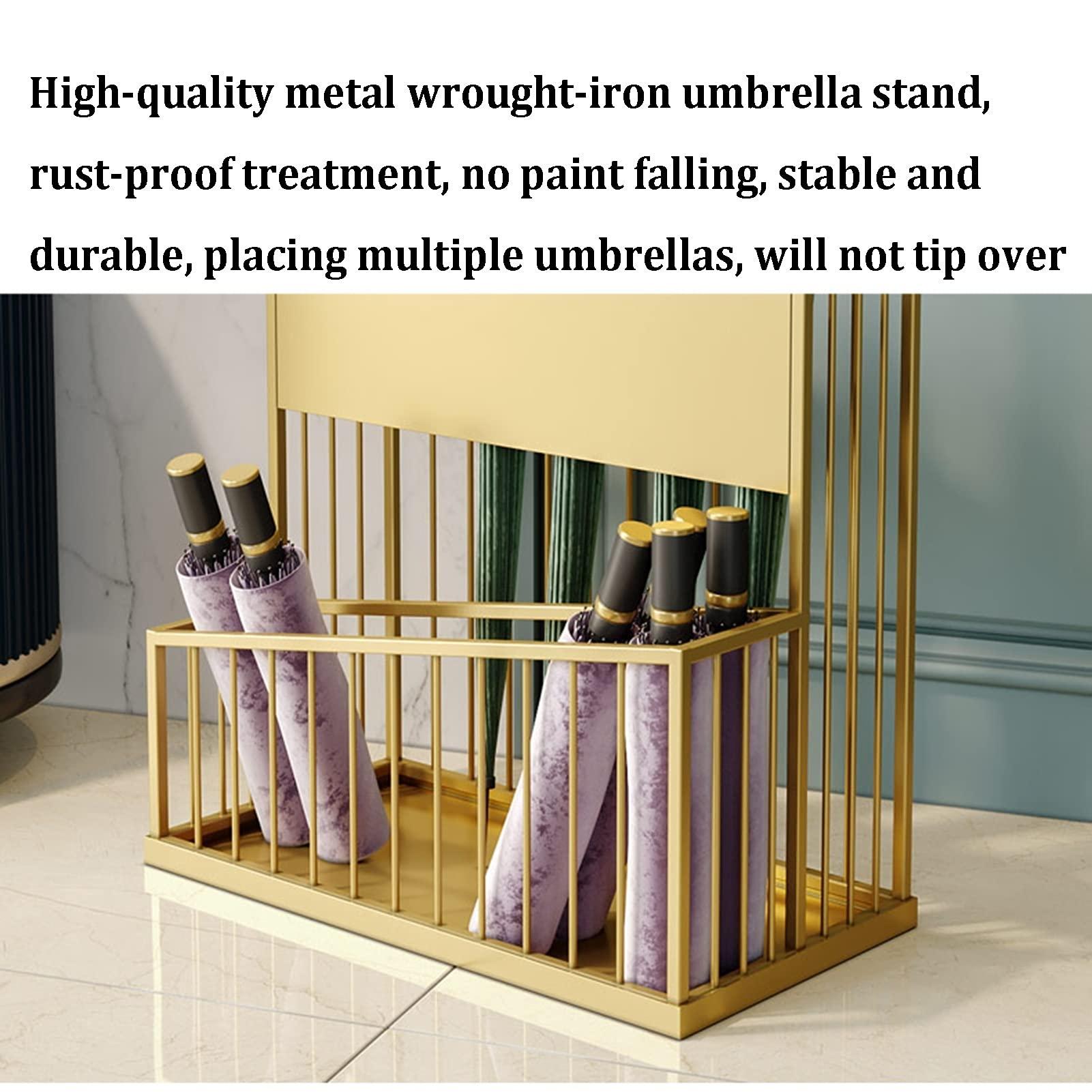 HUAHUA Umbrella Rack Hua Large-Capacity Umbrella Stand Metal Umbrella Bucket, Modern White Umbrella Storage Rack, Suitable for Home Business Hotels, 36x25x50cm