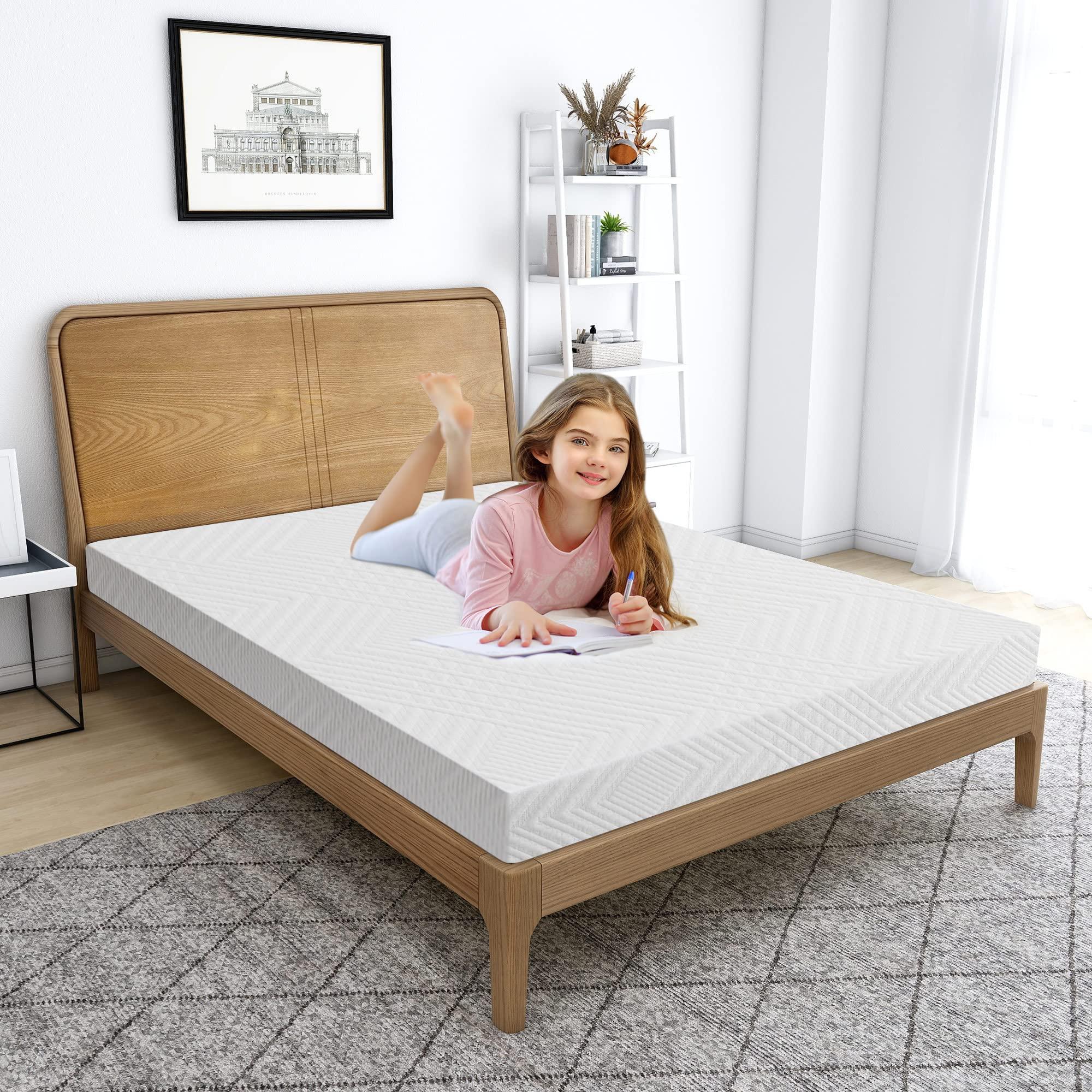 LIFERECORD LIFERECORD 6 inch Full Mattress in a Box, Gel Memory Foam Mattresses Made in USA for Full Bed, Medium Firm, White