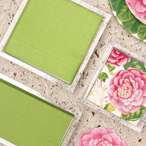 Caspari Caspari Napkin Holder, Guest Towel, Clear