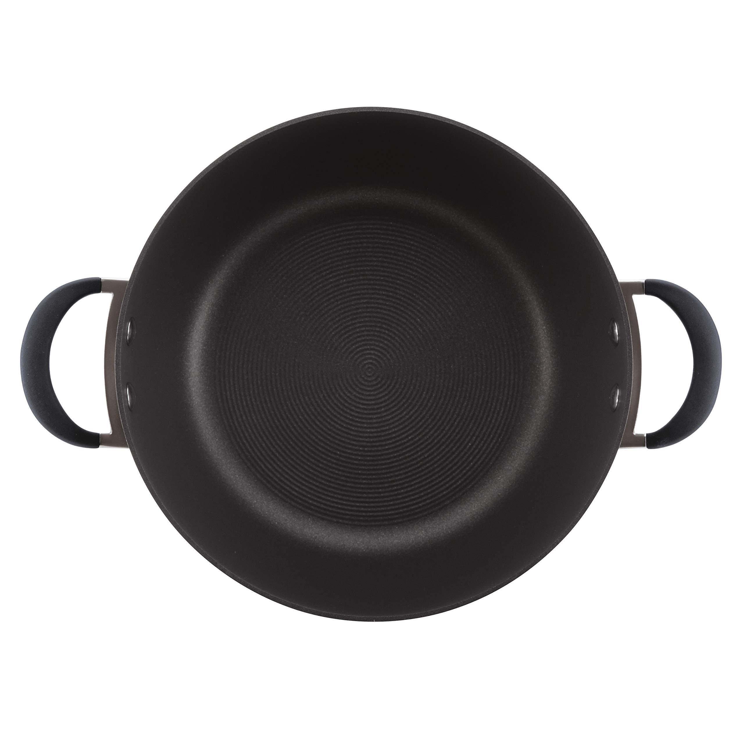 Circulon Circulon Symmetry Hard Anodized Nonstick Casserole Dish/Casserole Pan with Lid - 5.5 Quart, Black