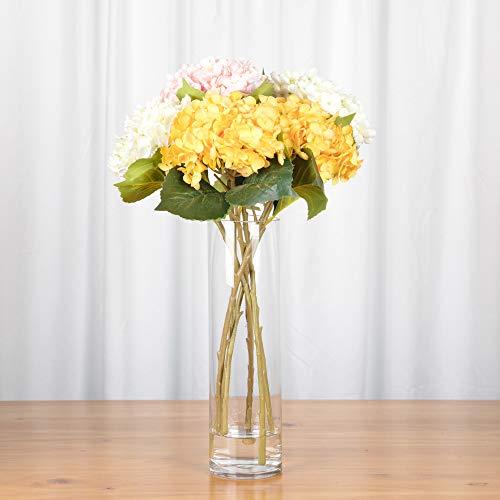 WGVI WGVI Quality Thick Weighted Tall Clear Cylinder Glass Vases, 4\" W x 14\" H, Flower Arrangement Floating Candle Holders Wedding Centerpieces Floral Container Home Decor, Bulk Wholesale, 12 Pcs