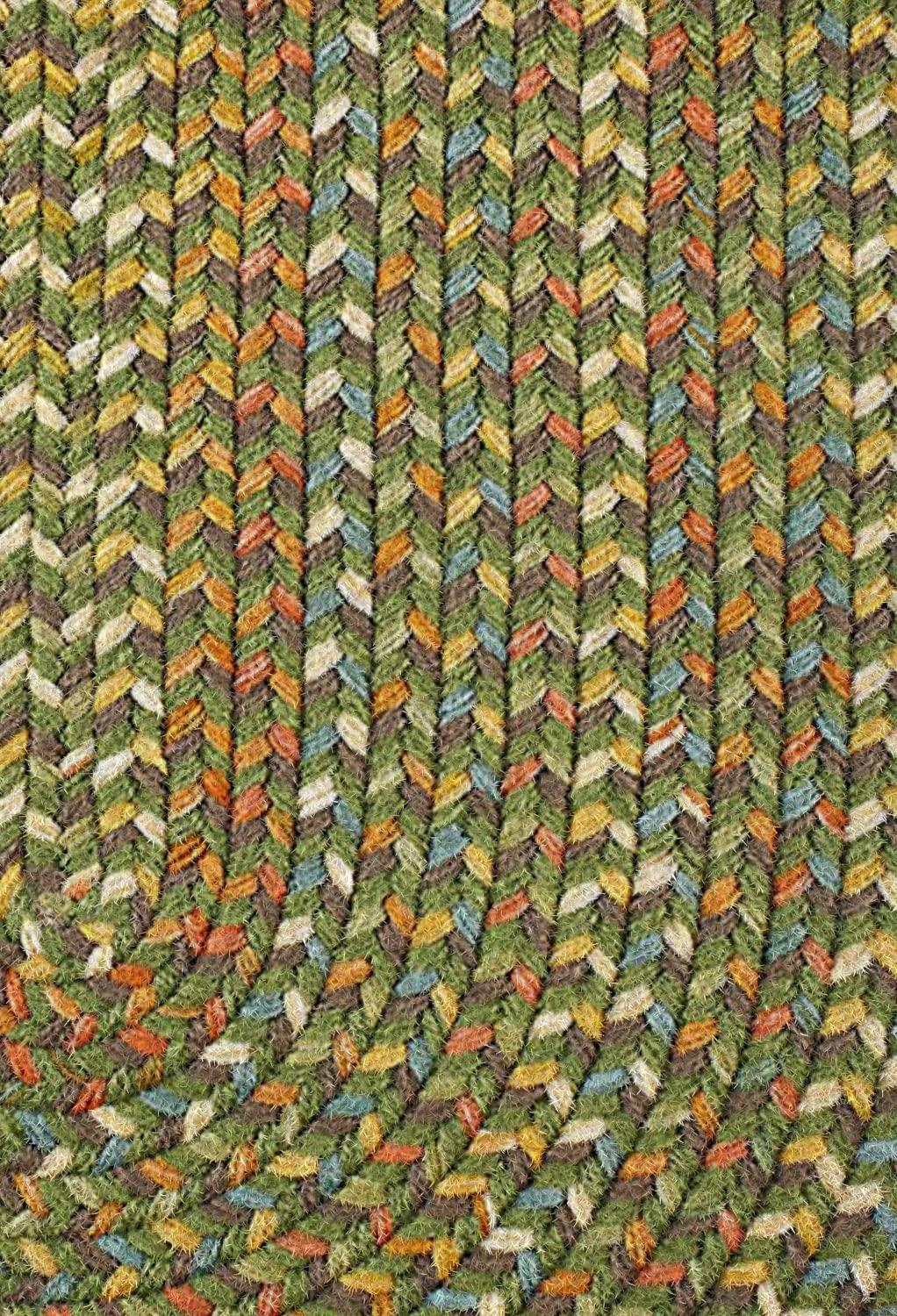 Rhody Rug Rhody Rug Cypress CY67 Olive 2\' x 4\' Oval Runner - Durable Braided Area Rug, Home Decor, Floor Mat or Kitchen Rug - Easy Care, Ideal for High Traffic Areas - Made in USA