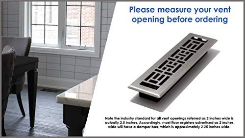 Decor Grates Decor Grates PL214-MTG 2-Inch by 14-Inch Plastic Floor Register, Tan Mahogany