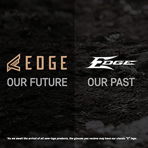 EDGE Edge SK-XL111VS Kazbek XL Wrap-Around Safety Glasses, Anti-Scratch, Non-Slip, UV 400, Military Grade, ANSI/ISEA & MCEPS Compliant, XL Wide Fit, Black Frame/Clear Lens