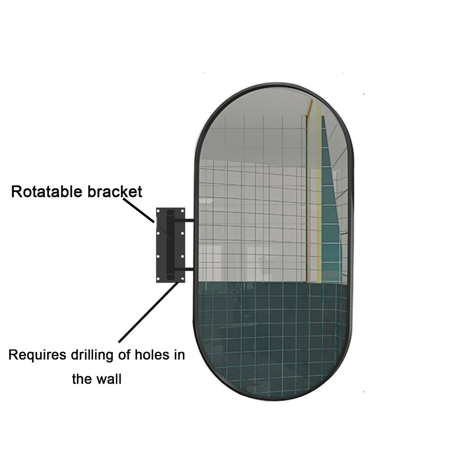 GQJNHUI GQJNHUI Iron,Bathroom Corner Mirror,Swivel Wall Mirror,Bathroom Side Hanging Beveled Mirror with Stand,Black/White/Gold,HD Silver Mirror,Vanity Mirror for Living Room Bedroom Hallway (Color : Wh