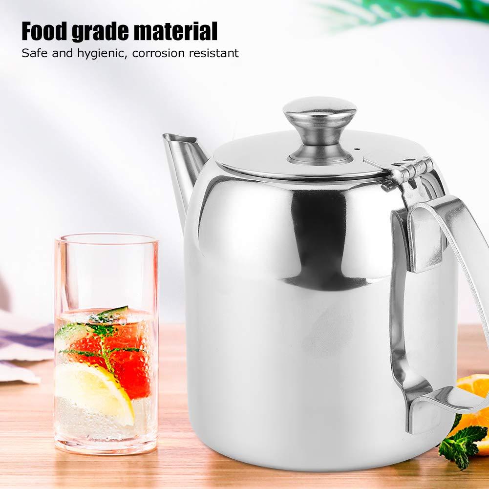 Gavigain Coffee Pot Teapot Stainl Steel Kettle Cold Water Canteen Short Spout for Hotel Restaurant(20oz)