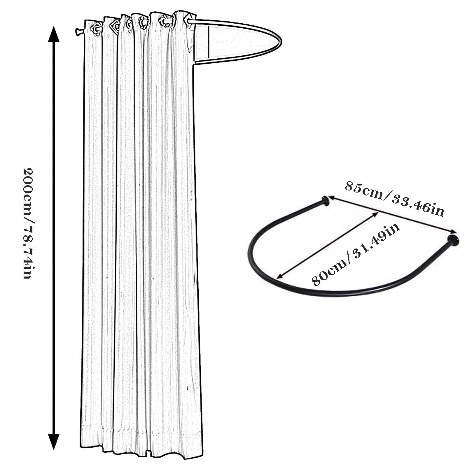 HIYOUGO HIYOUGO Fitting Room for Boutique, Portable Dressing Room Clothing Store, U-Shap Changing Room with Shading Curtain Privacy Screen for for Retail Store Kiosk Shop (Size:80x85x200cm,Color:Black)