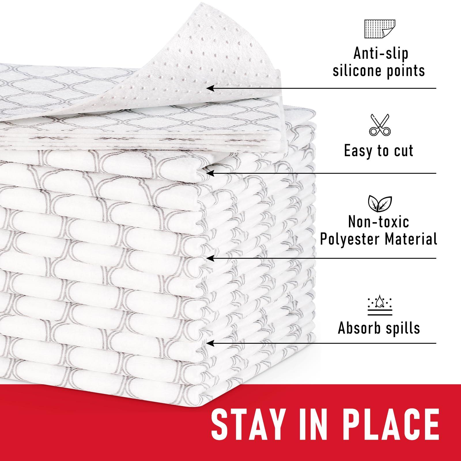 Cooyes Cooyes Refrigerator Shelf Liners for French Door Fridge, 17.7\" 36\" Extra Large, Non-Slip Fridge Mats Machine Washable, Refrigerator Drawer Liner for Glass Shelves Kitchen Cabinet