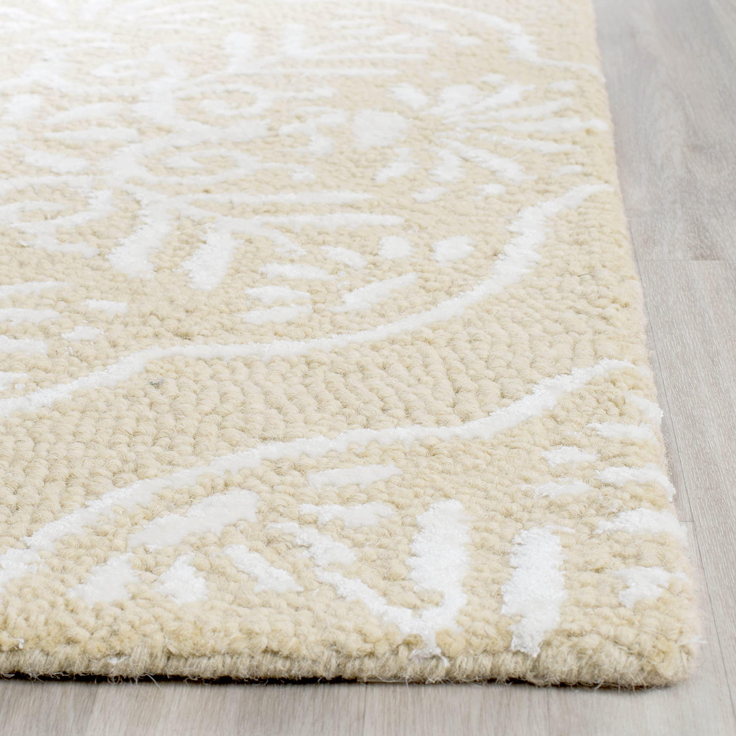 Safavieh SAFAVIEH Bella Collection 3\' x 5\' Beige/Ivory BEL711A Handmade Premium Wool Area Rug