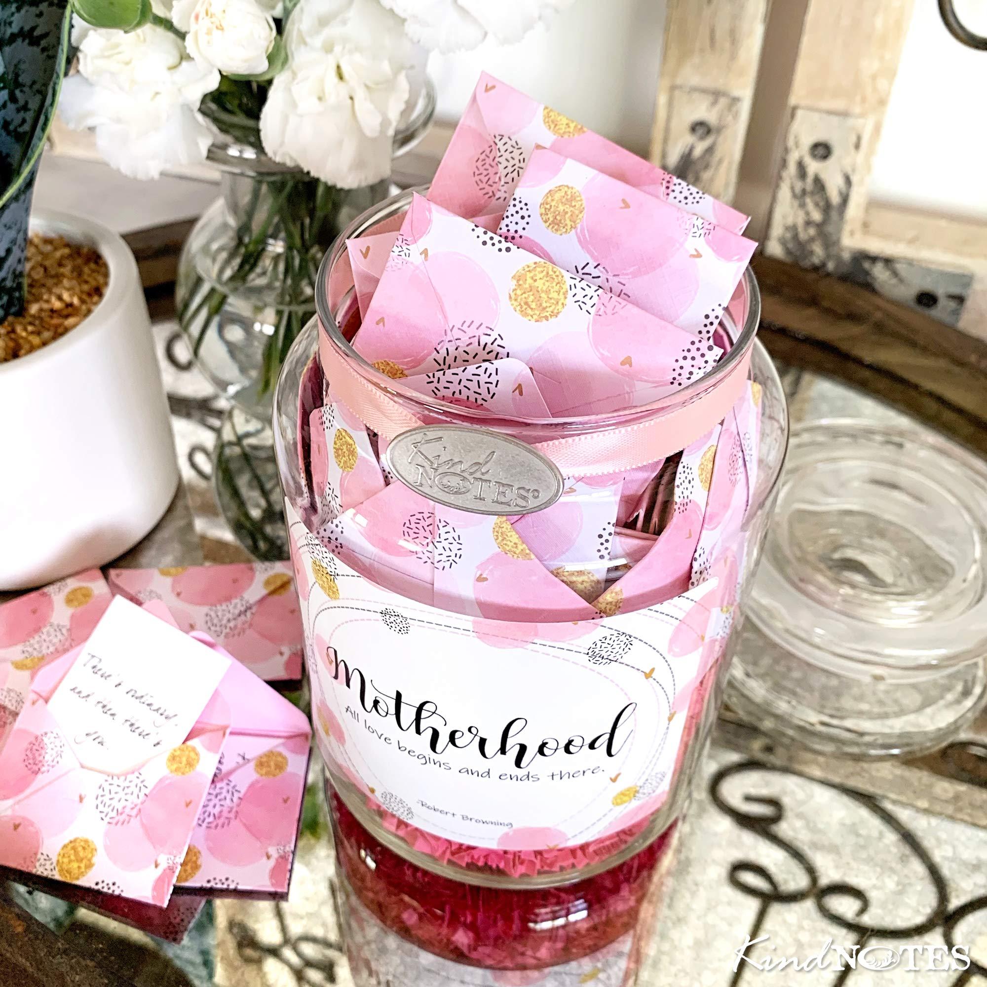 KindNotes KindNotes Glass Keepsake Gift Jar with Daughter Messages (Parent to Daughter) - Motherhood Design