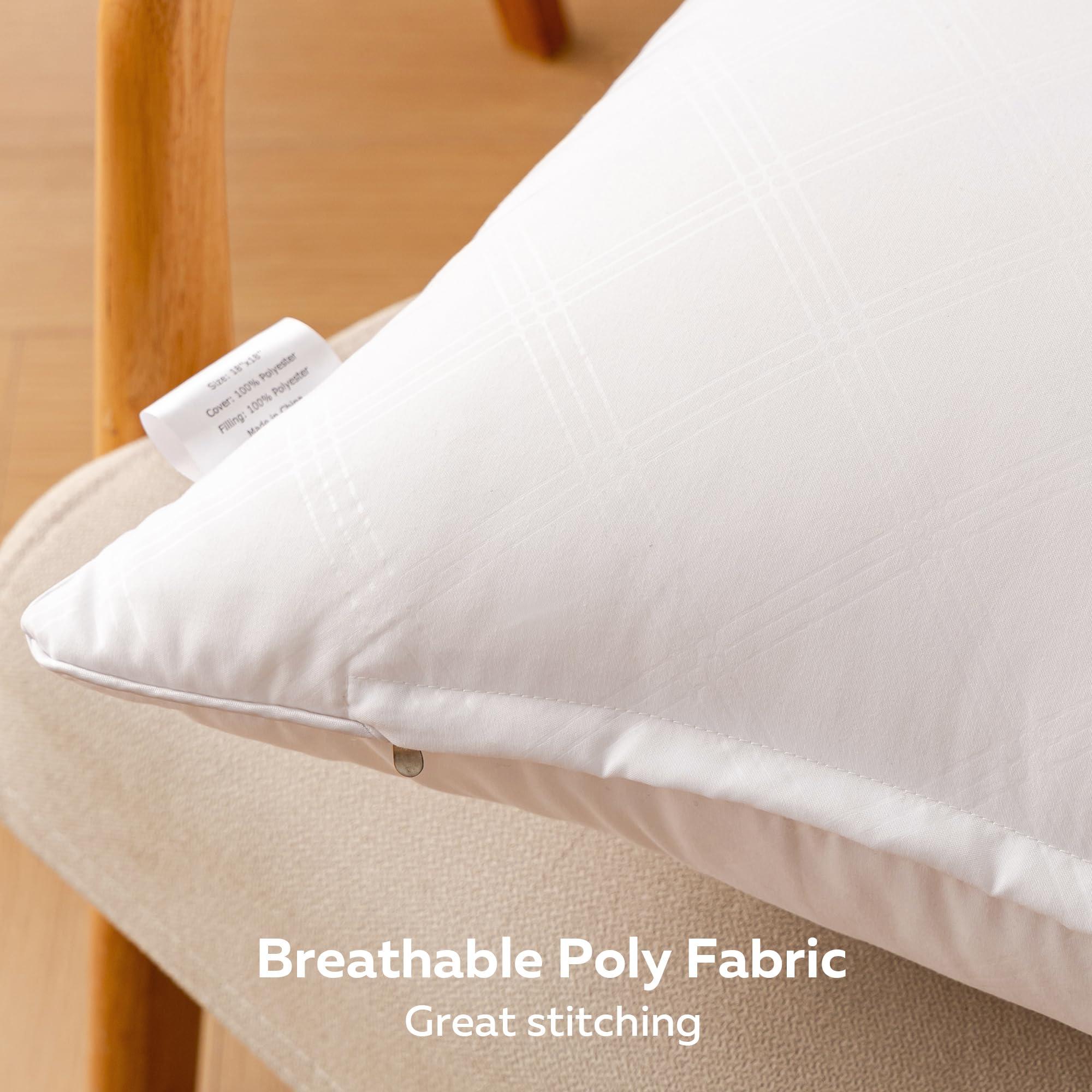 Oubonun Oubonun 12 x 20 Pillow Inserts (Set of 2), Rectangle Square Interior Sofa Pillow Insert Pair, White Decorative Lumbar Pillow for Bed Couch Living Room