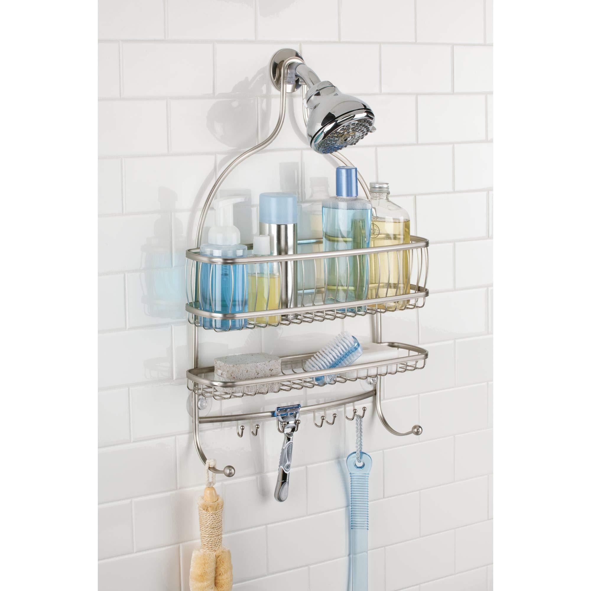 iDesign iDesign York Lyra Jumbo Hanging Shower Organizer - 16" x 4" x 22.5", Satin