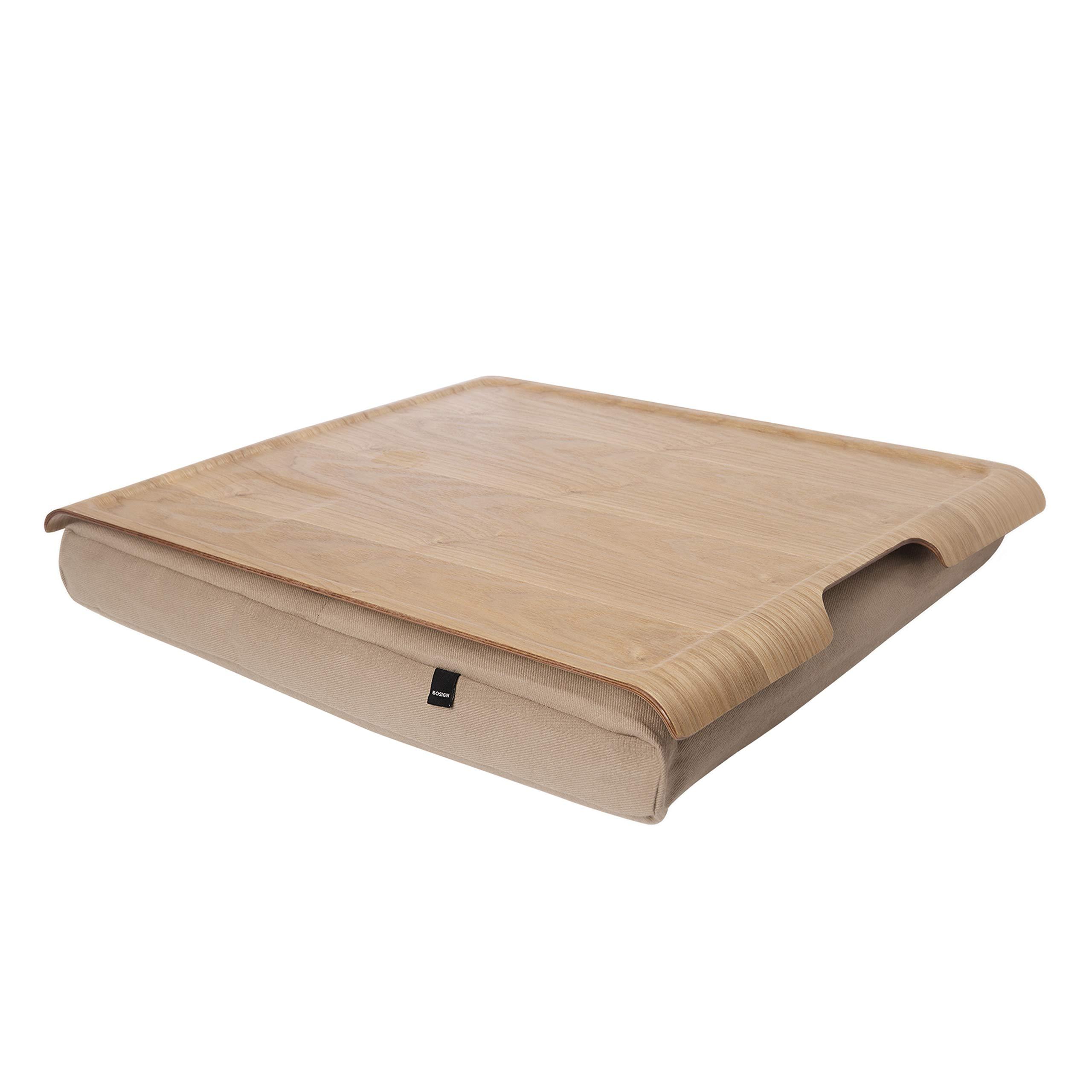 bosign Natural Wooden Lap Tray - Natural Wood and Cushion