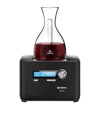 ALPINA Alpina Decanter, Wine Aerator, isommelier, Electric, 7.75\" x 9.5\" x 14.2\", Black