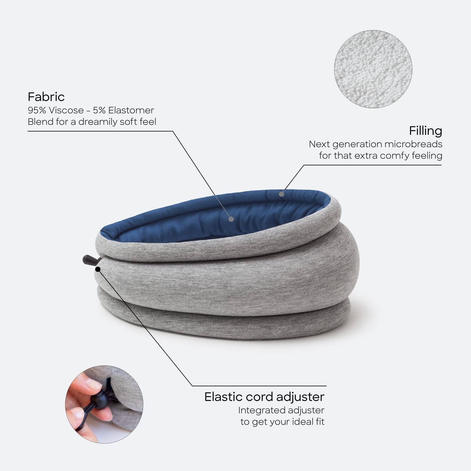 OSTRICH PILLOW Ostrichpillow Light Commuting, Travel Pillow & Power Nap Pillow - Premium Comfort & Lightweight, Adjustable to Your Head, Small & Versatile (Deep Blue)