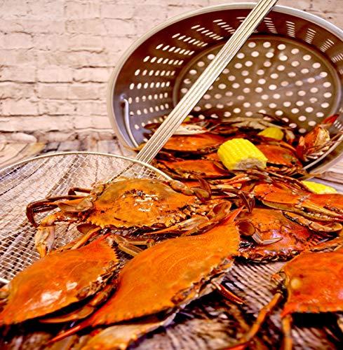 Bayou Classic Bayou Classic 1160 62-qt Stainless Stockpot w/ Stainless Perforated Basket Features Heavy Welded Loop Handles Domed Vented Lid Perfect For Steaming Boiling Canning and Preserving