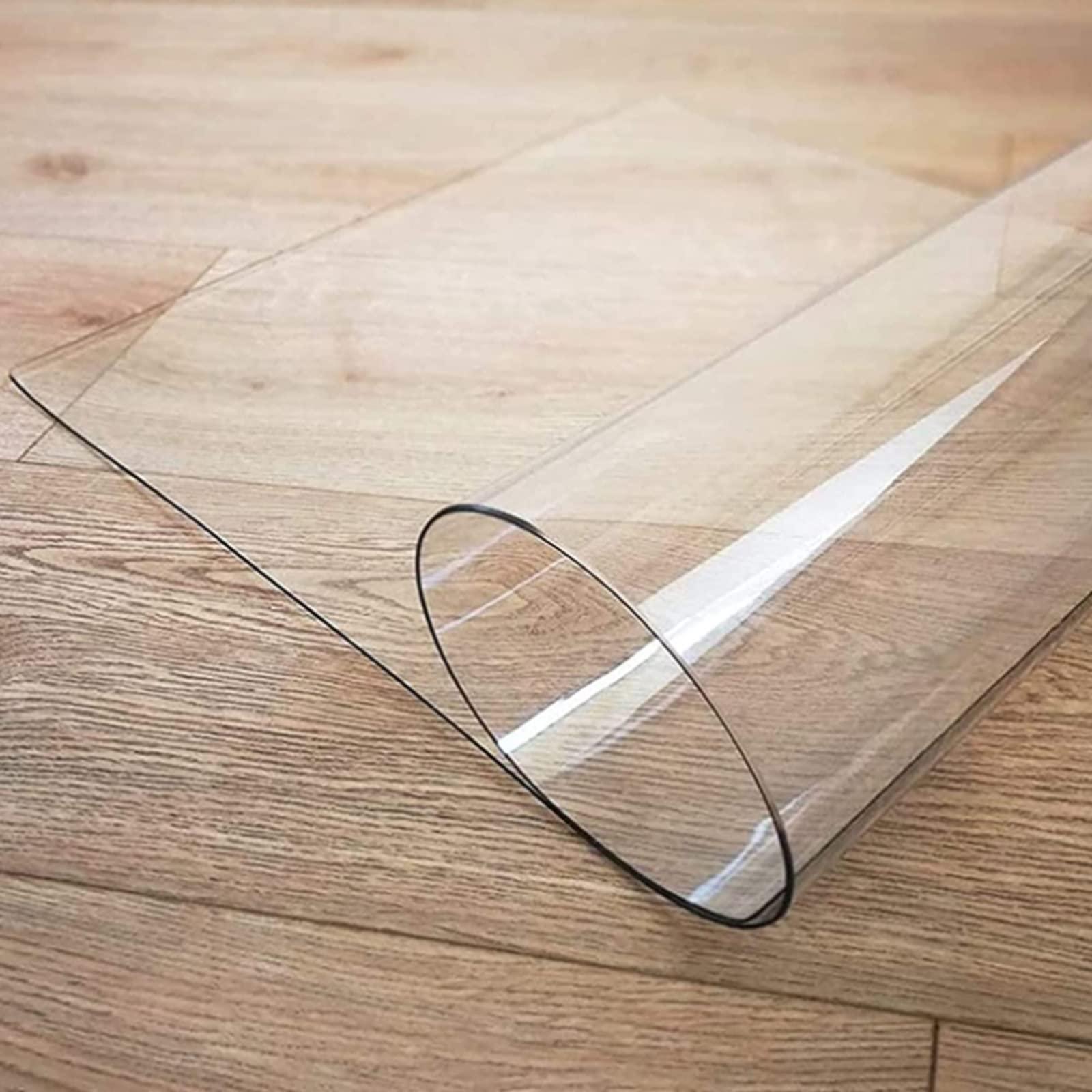 KIZMIQ Runner Rugs Clear Vinyl Plastic Floor Protector 1.5mm Runner Rug Heavy Duty Clear Carpet/Runner Waterproof Protector/Plastic Table Cover - Multipurpose Rectangular Vinyl Roll, Anti-Oxidation,60/90/100