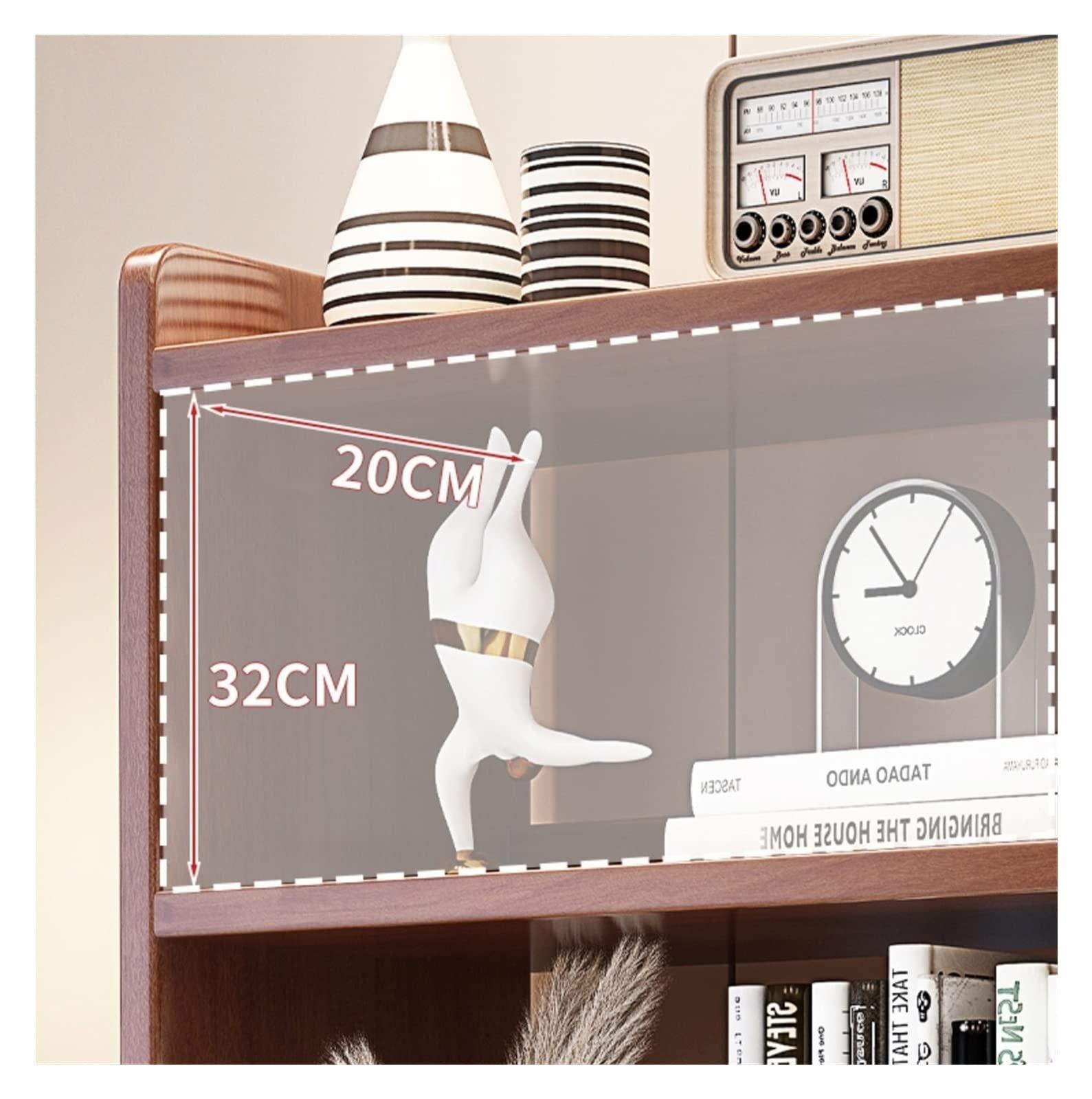 HomeLoft Basics Solid Wood Bookshelf, Simple Shelf Against The Wall, Combination Bookcase for Living Room and Bedroom MINGPING (Color : Log Color 65x20x182cm)