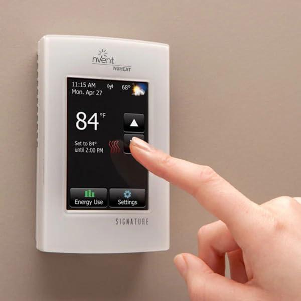 Nuheat Nuheat Signature Programmable Dual-Voltage Thermostat with WiFi and Touchscreen Interface