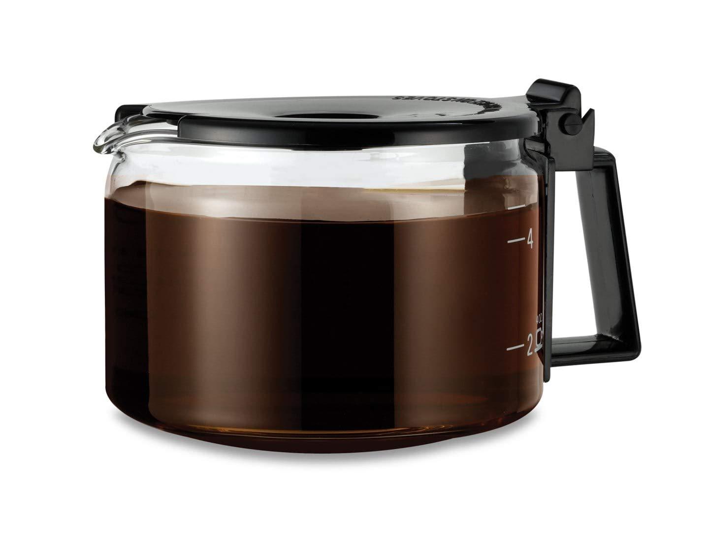 CAFÉ BREW COLLECTION CAFÉ BREW COLLECTION Universal Glass Coffee Replacement Carafe - BPA Free Carafe - 4 to 5 Cup Black Replacement Carafe for Cuisinart, Mr. Coffee, Hamilton Beach, Black & Decker and More