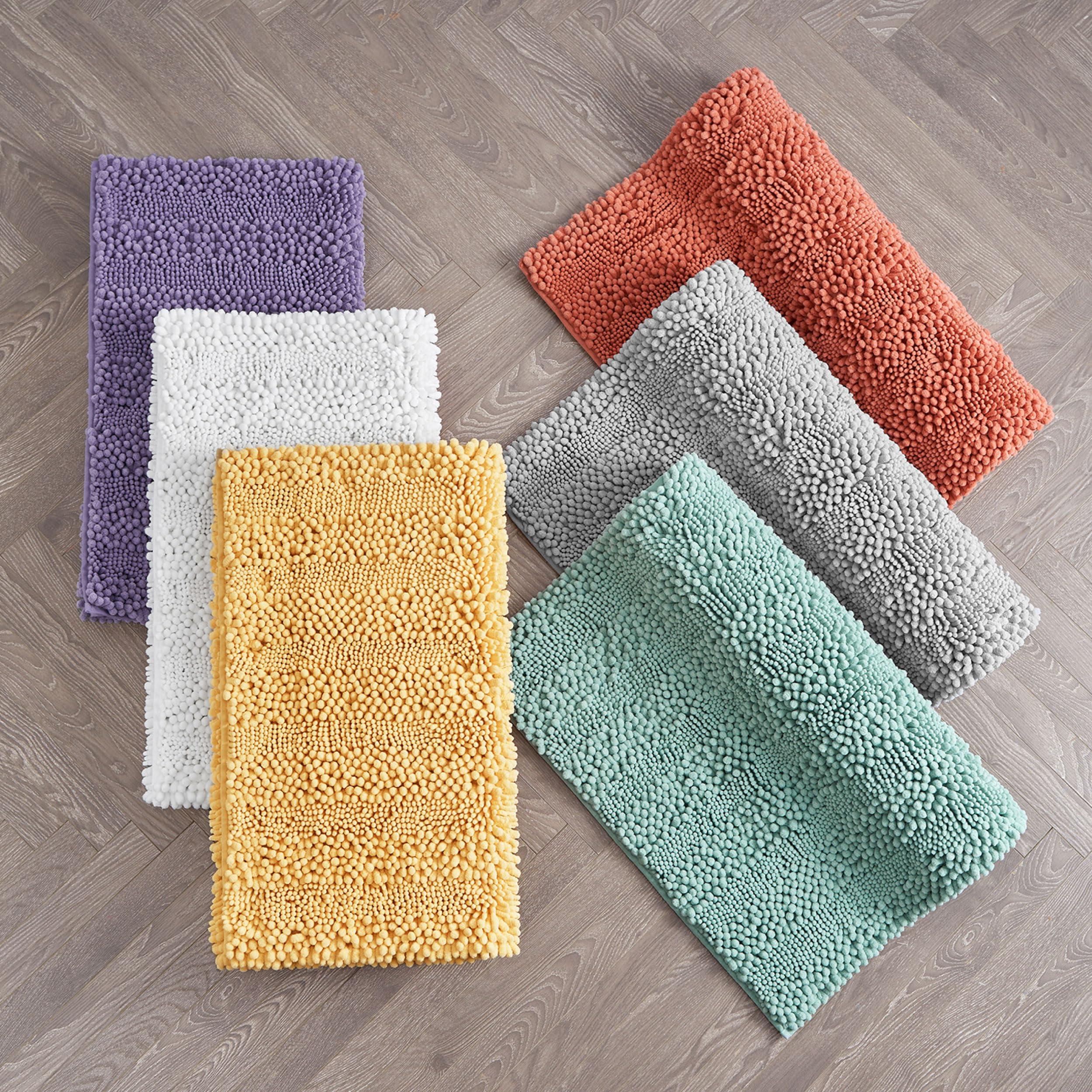 Laura Ashley Laura Ashley Astor Chenille Bath Mat | 100% Polyester | Premium Bathroom Dcor | Machine Washable | TPR Backing Measures 17 x 24 | Linen