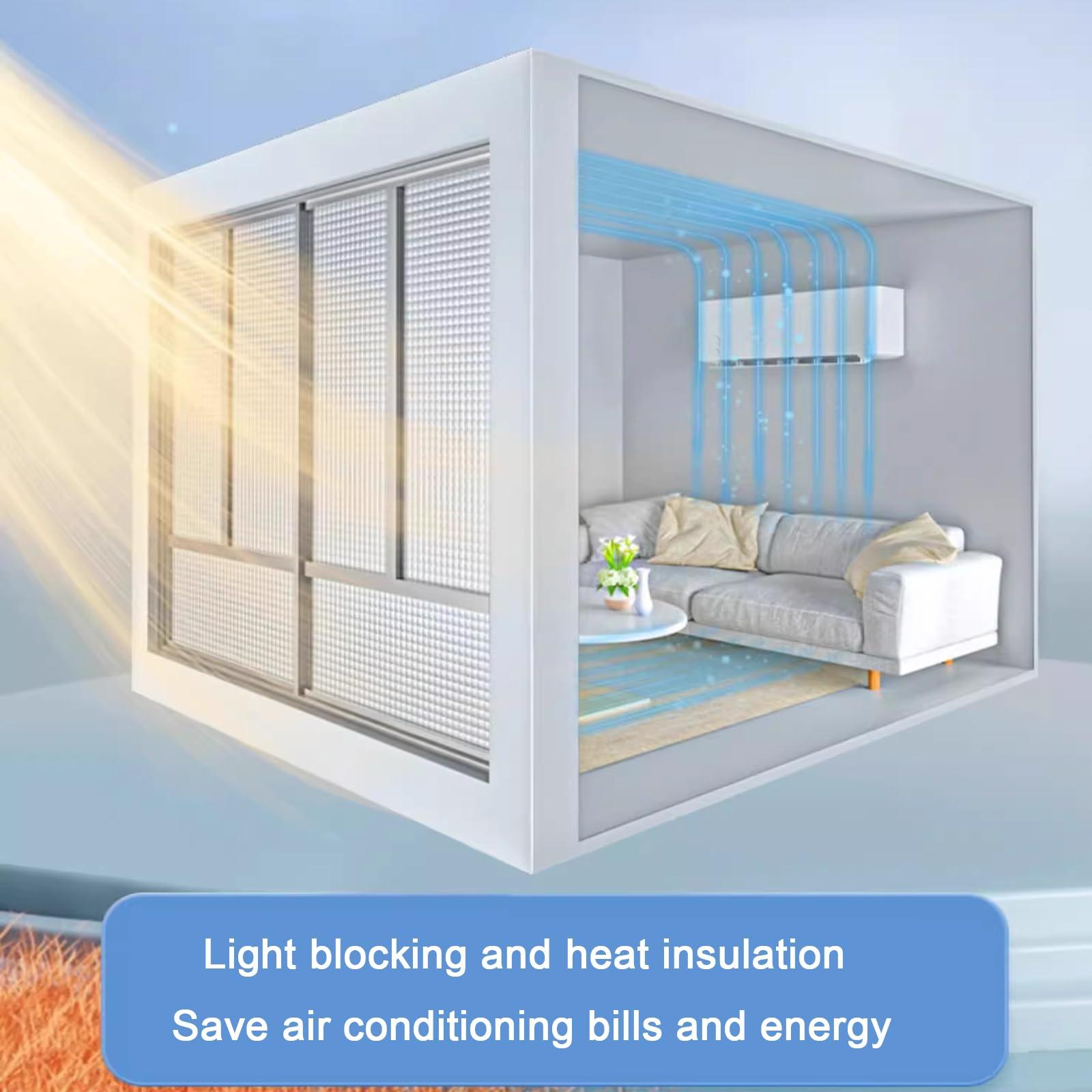 kufu01 Reflective Window Tint for Home and Office,Window Privacy Film Anti-Uv Heat Control Window Film,Aluminum Foil Glass Film,100% Light Blocking Window Films,Self-Adhesive (24\"x39\")