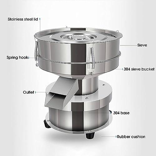 MLYYYDSS MLYYYDSS Automatic Powder Sifter, Stainless Steel Sieve Machine, Electric Screening Vibrating, Mesh Sifter Shaker Machine, for Granule Grain,110V-15cm
