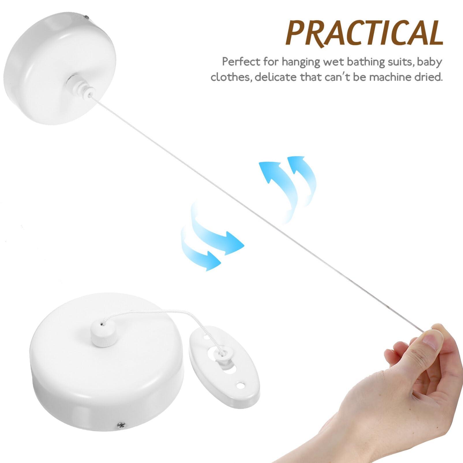 iplusmile iplusmile Retractable Clothesline Stainless Steel Travel Laundry Hanging Line Portable Pull Out Clothes Line Retracting Indoor Drying Washing Line Outdoor Shower Clothing Line Hotel Camping