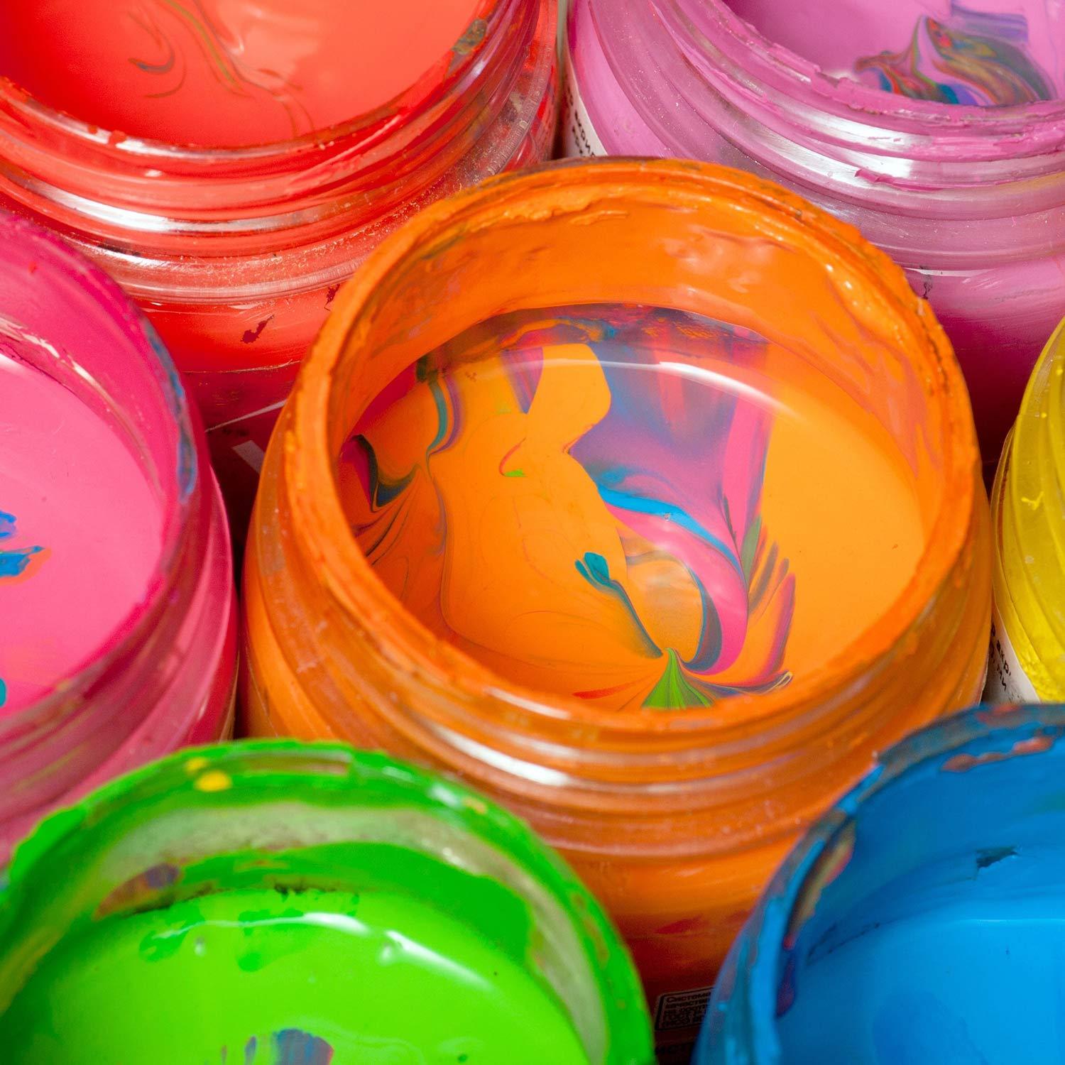 SATINIOR SATINIOR 6 Pcs Clear Container with Lids Small Plastic Pot Jars Wide Mouth Round Leakproof Plastic Container Jars for Travel Storage, Eyeshadow, Nails, Paint, Jewelry (5 Oz, White)