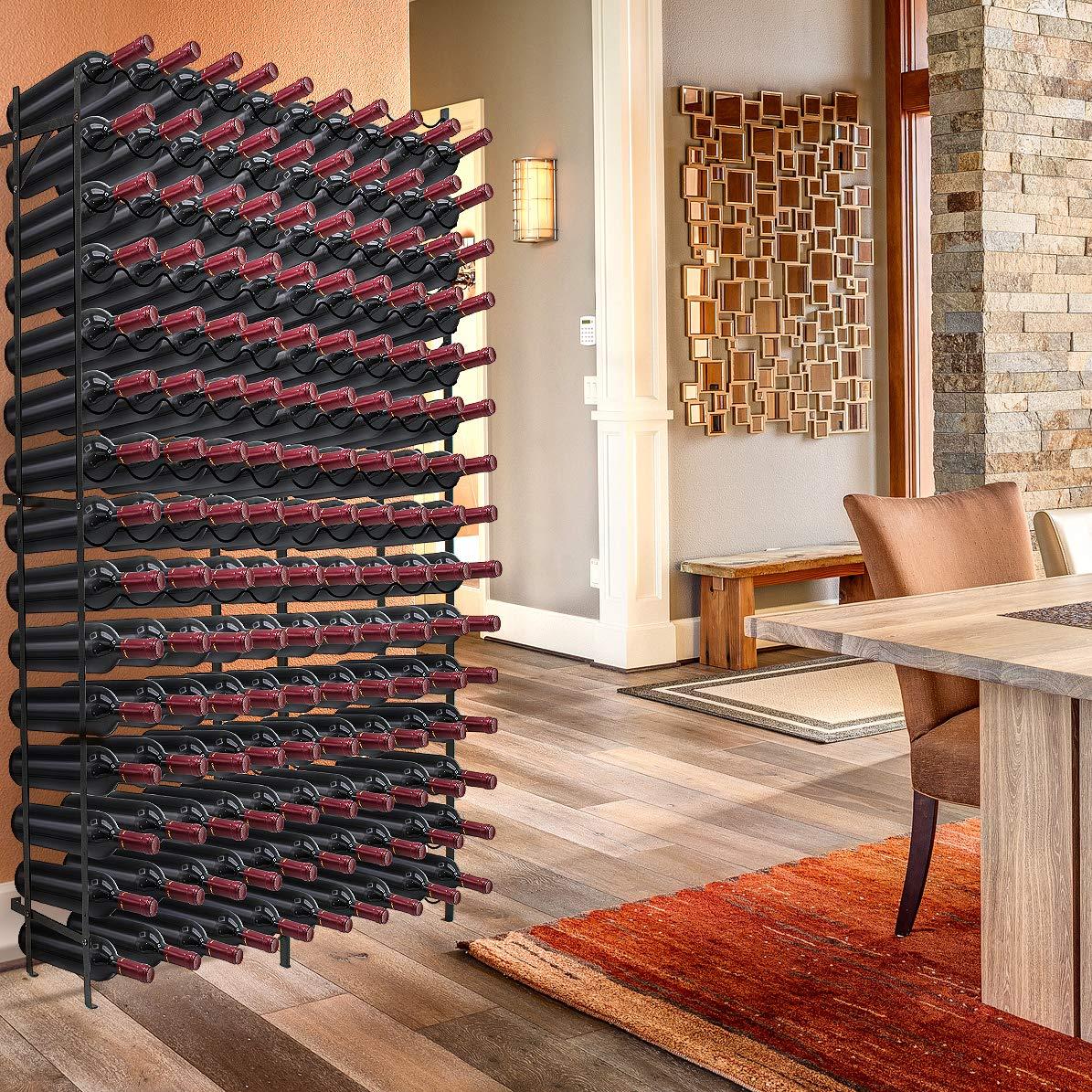 Sorbus Sorbus Wine Rack Freestanding Floor - Wine Bottle Holder Holds 150 Bottles of Wine - 150 Bottle Capacity Wine Storage for Any Bar, Wine Cellar, Kitchen, Dining Room