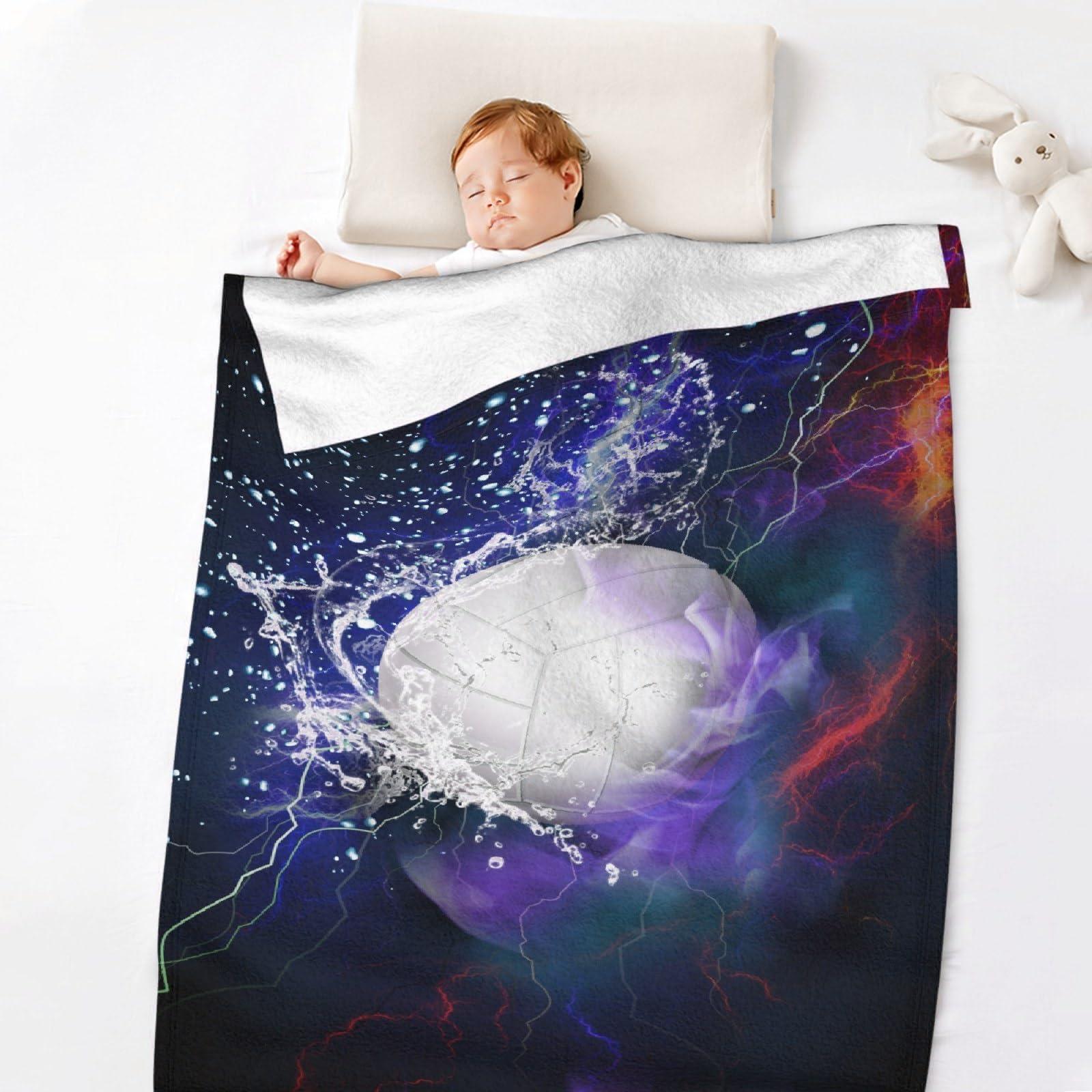 HORSESBLANKET Volleyball Blanket Gifts Ultra Soft Cozy Throw Flannel Blanket, Lightweight Fuzzy Fleece Blanket Warm Plush Throw Blankets for Couch, Sofa, Bed 30\"x40\" for Baby