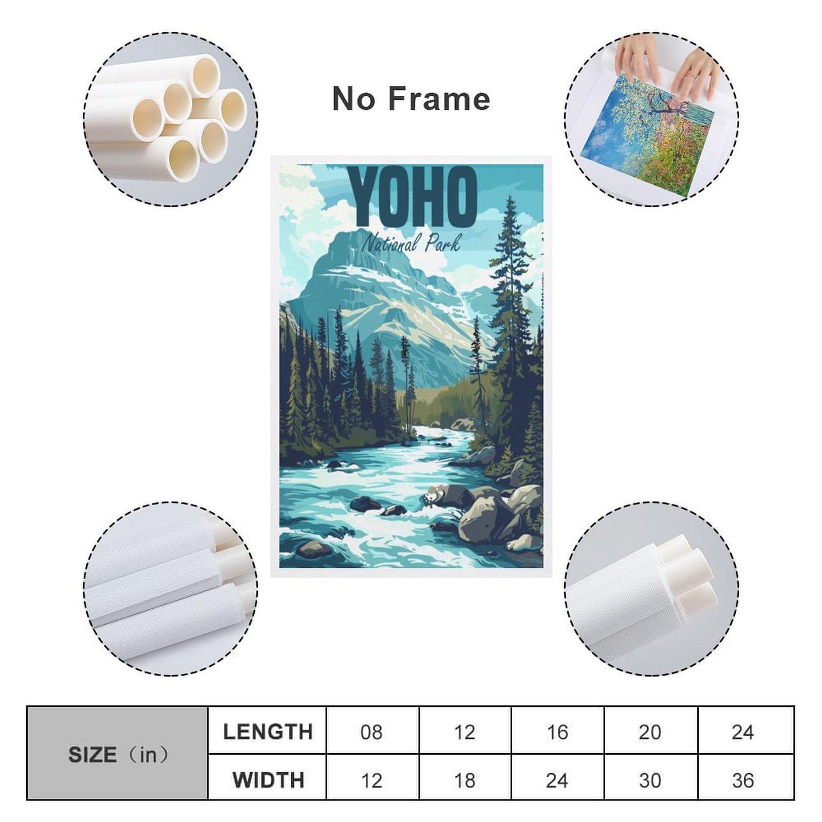 Aihgkzx Aihgkzx Oho National Park Canada Travel Poster Canvas Wall Art Print Picture Home Room Decor 08x12inch(20x30cm)