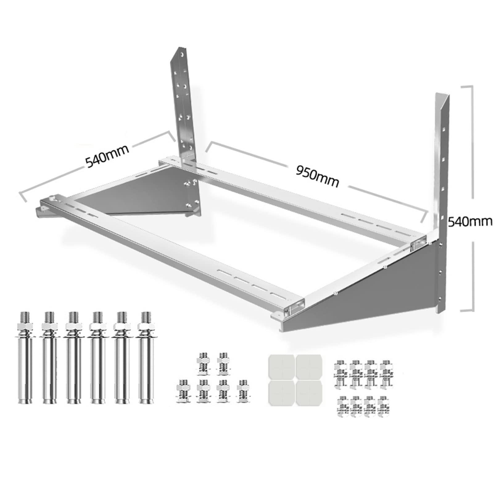 Fadiadem Fadiadem Heavy Duty Stainless Steel Brackets Mini Split Stand, Outdoor Wall Mounting Bracket for Condenser Ductless Air Conditioner Heat Pump & HVAC Systems, Air Conditioner Shelf Can Support 500 lbs