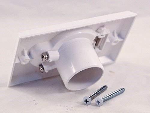 Replacement Pokin (2) Central Vacuum White Inlet Valves for Beam Central Vac - White Round Door