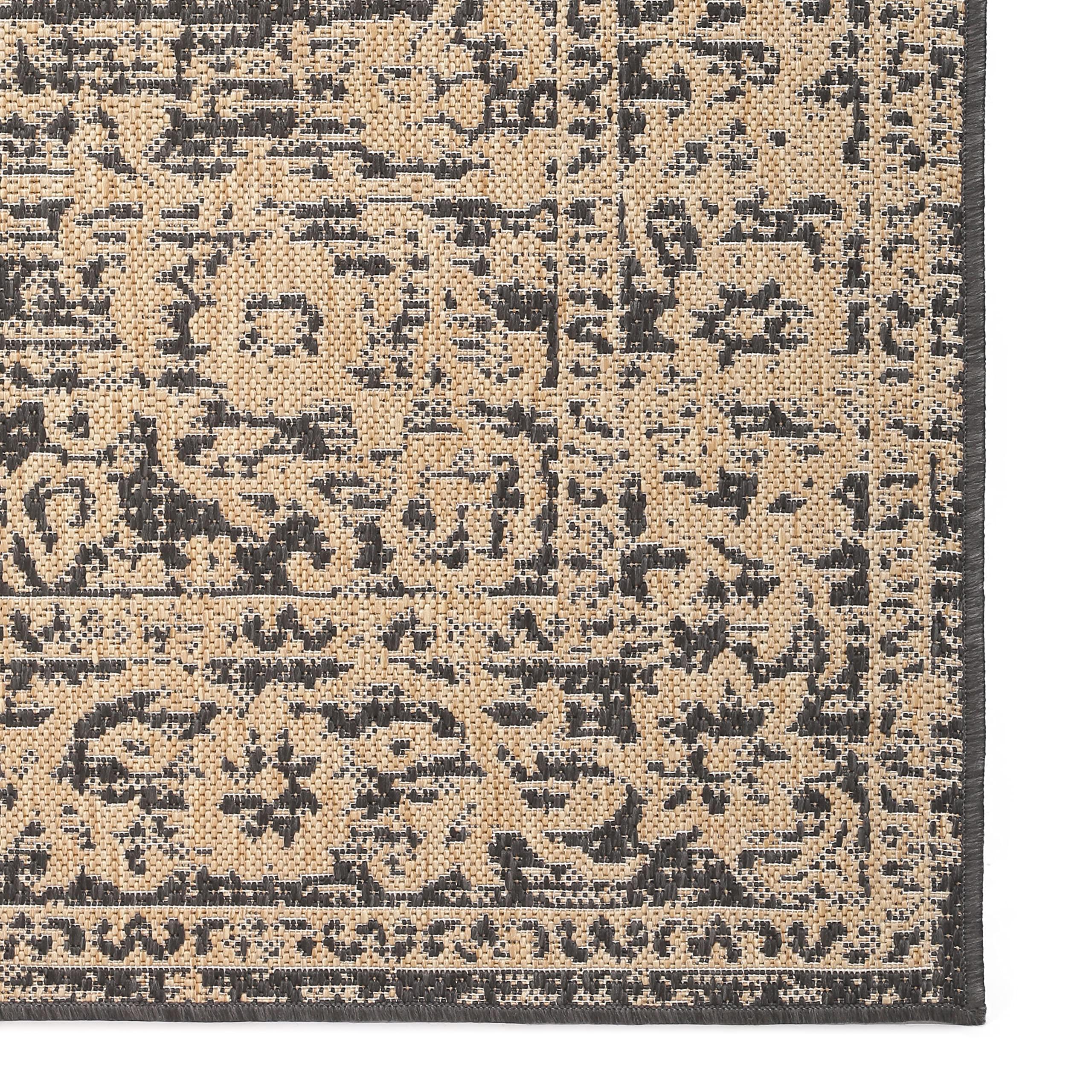 Sherloom Sherloom Modern Vintage Indoor Outdoor Area Rug Weather Resistant Outdoor Carpet for Porch Deck Balcony Backyard Patio Rug 8x10 Gray