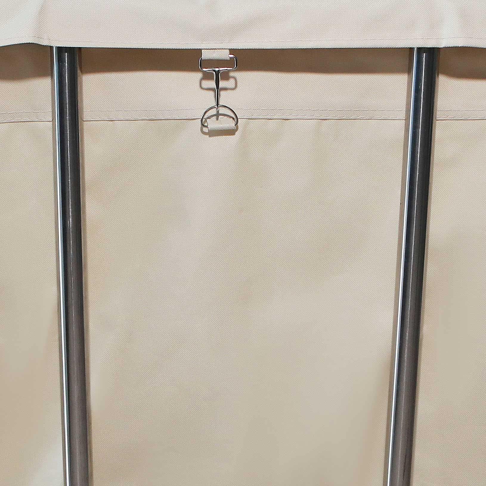 Graywlof Laundry Cart,Industrial Commercial Large Rolling Laundry Cart Dirty Clothes Bin with Wheels,Heavy Duty Canvas Hamper,10 Bushel,Beige,260LBS Load Laundry Cart (Beige)