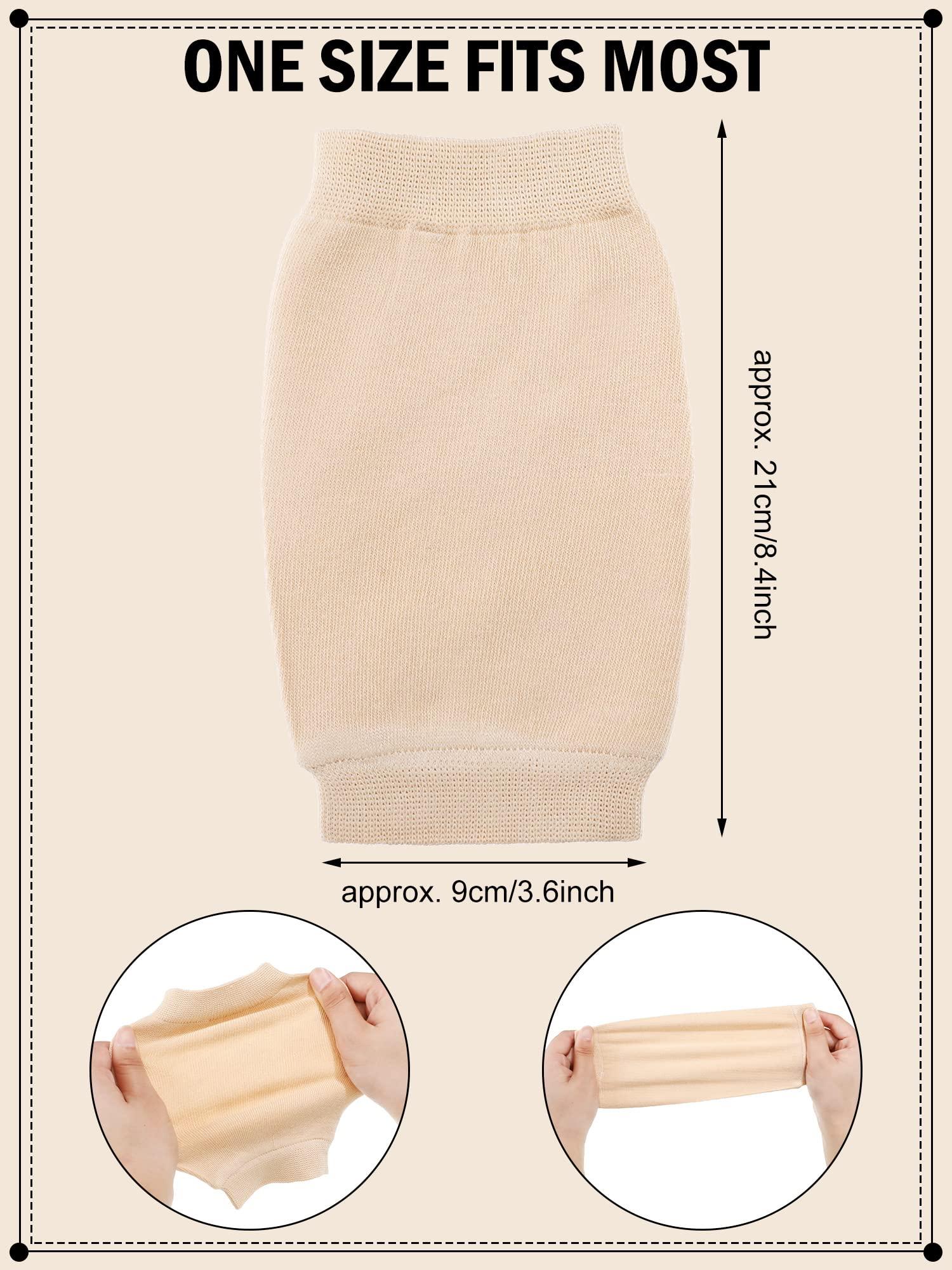Janmercy Janmercy 9 Pairs Arm Protectors for Thin Skin and Bruising Arm Guards Elderly Protective Sleeves for Arms Gardener Working(Beige)