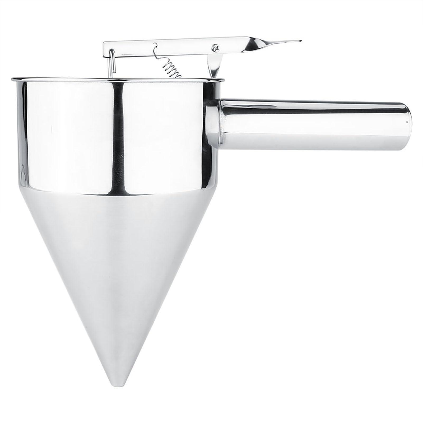 Akozon Akozon Stainless Steel Baking Funnel with Rack, Pancake Batter Dispenser, Octopus Balls & Cupcake Making Kitchen Tool for Home & Bakery Use