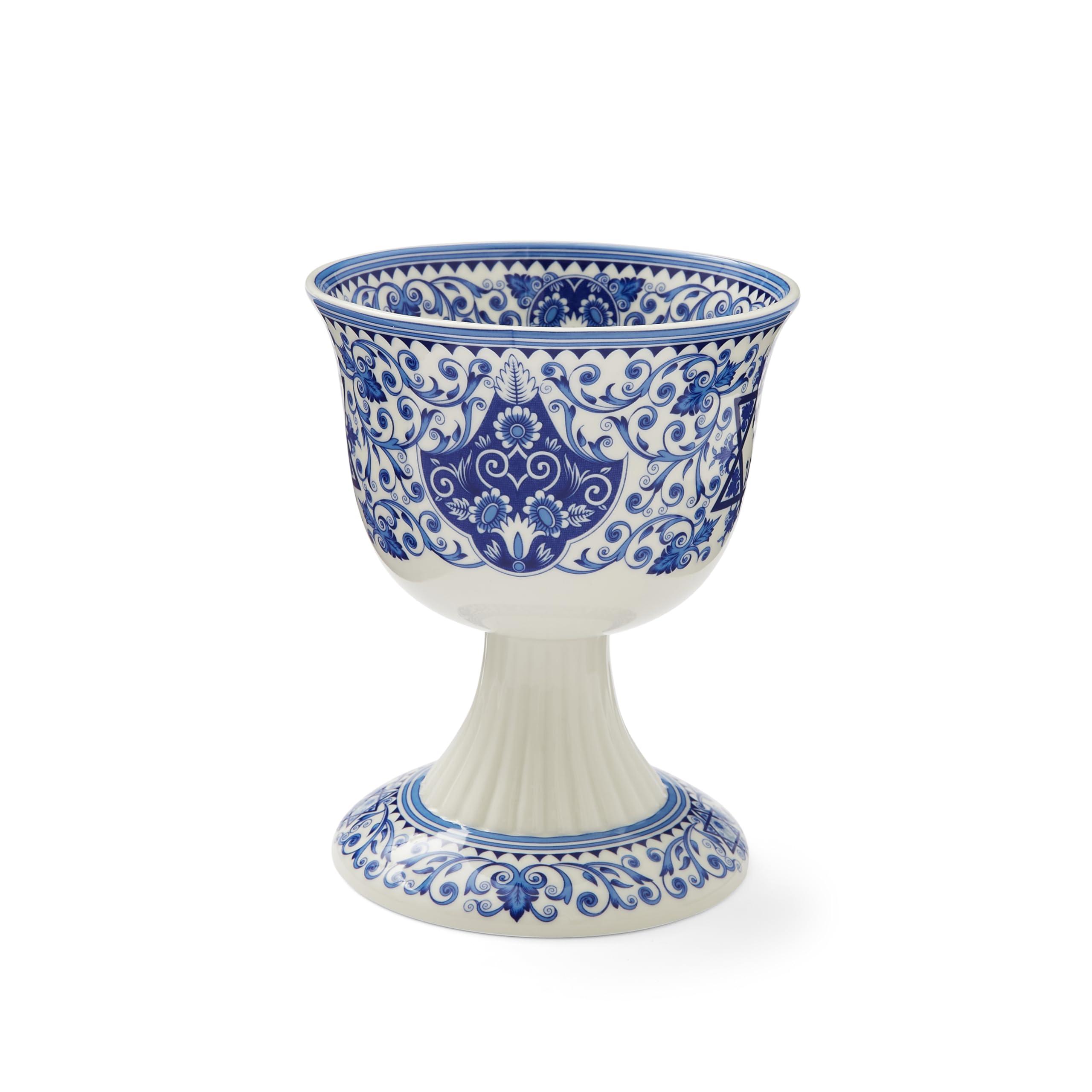 Spode Spode Judaica Kiddush Cup | 6 Ounce Kiddush Cup on Stem for Shabbat and Holidays | made of Fine Porcelain | Dishwasher Safe