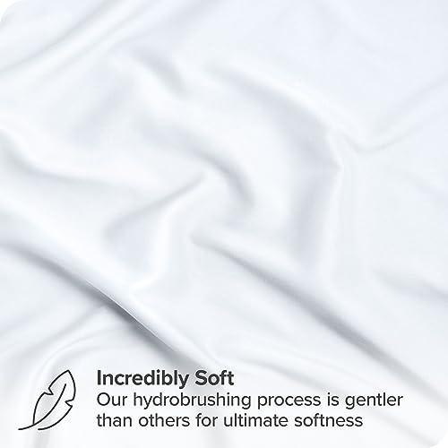 Urban Bedding Urban Bedding Bed-in-A-Bag 7 Piece Comforter & Sheet Set Egyptian Cotton - Split Head King - Down Alternative - Ultra-Soft 500 Thread Count Premium Bed Set - Split Head Flex King, White/Gray