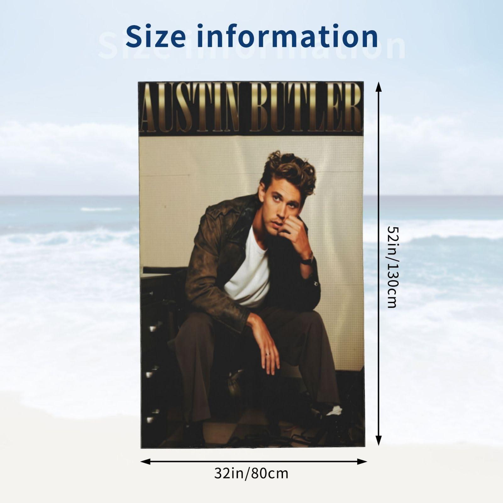 Windsorchef Windsorchef Austin Butler Beach Towel Portable Lightweight Towels for Travel Pool Yoga Camping Sport 32 X 52 Inches White