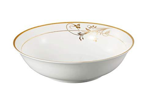 Lorren Home Trends Lorren Home Trends La Luna Bone China 57-Piece 24K Gold Floral Design Dinnerware Set, Service for 8