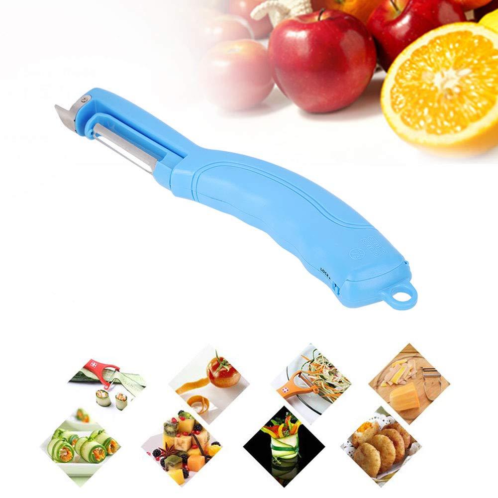 Gsycle Electric Potato Peeler, Carrot Peeler Automatic Peeler Cucumber Peeler Potato Piller,Electric Vegetable Peeler Mango Peeler for Home(Blue)