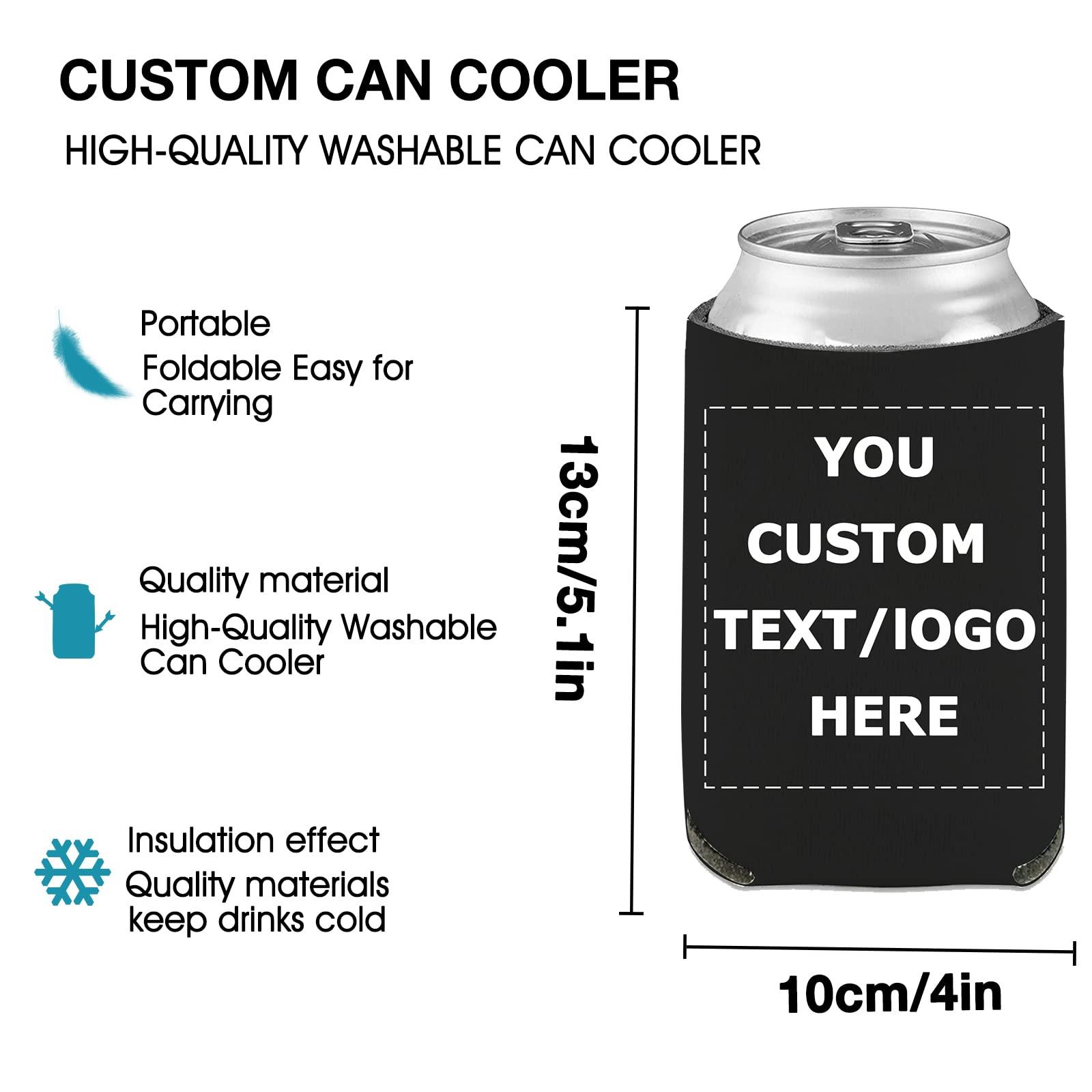 Westpearl Custom Can Sleeve Beer Coolers 50pcs Bulk Personalized Can Cooler With Photo Logo Customized Insulated Beverage Bottle Holder for Party Weddings Fishing Picnics